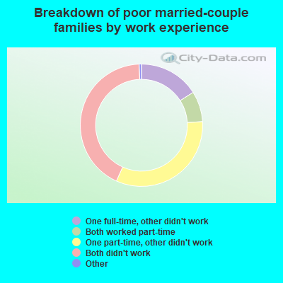 Breakdown of poor married-couple families by work experience